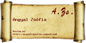 Angyal Zsófia névjegykártya
